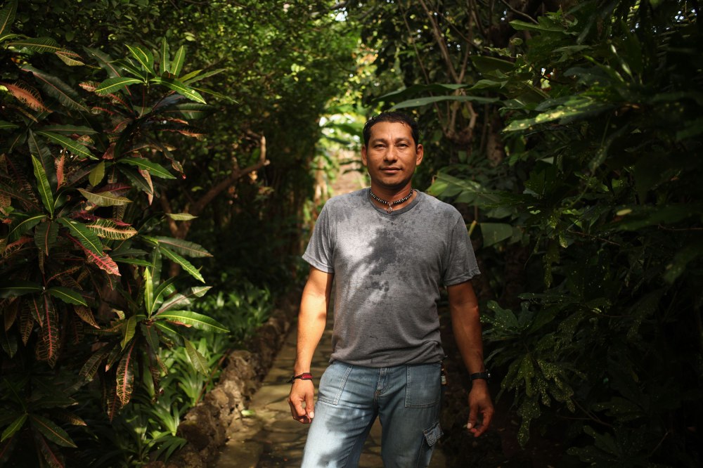 Giovanni the Handyman at our hotel poses for a portrait before we leave. Photo: Alex Washburn