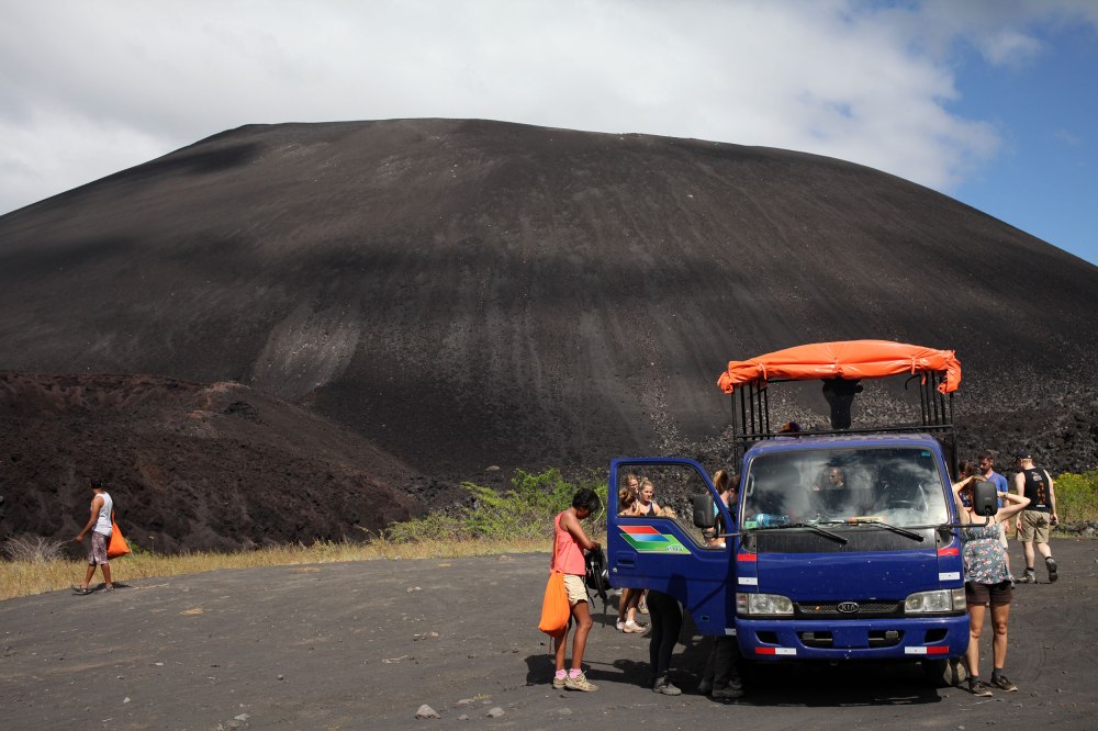 Our Volcano Boarding group arrives to Cerro Negro. Photo: Alex Washburn