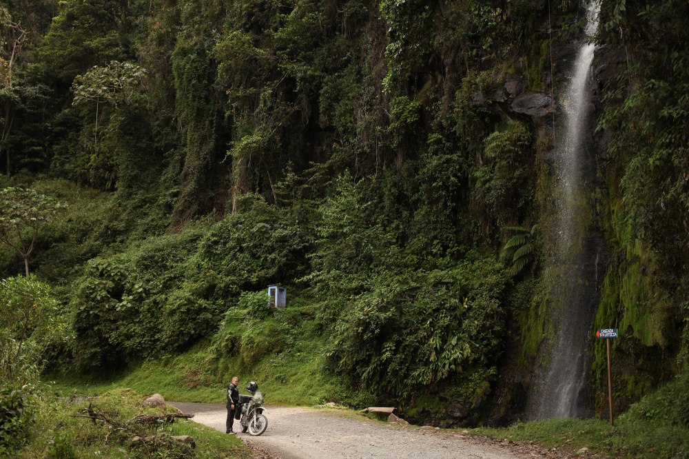 Between La Plata and Popayan we found the Staleticia waterfall. We pulled over without discussing it and just stopped to appreciate it for a minute. Photo: Alex Washburn