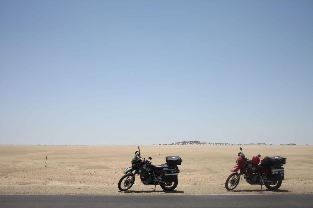 We got to a point on our first day rolling through the Sechura desert where we just slowed to a stop in awe of the nothingness surrounding us. Photo: Alex Washburn