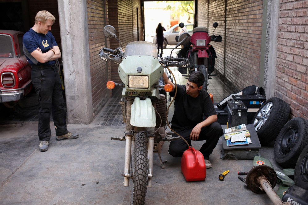 When preparing to weld a gas tank you need to remove all of the gas first... Photo: Alex Washburn