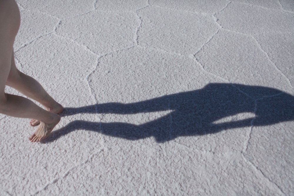  Nathaniel decided before we had made it out onto the Salar de Uyuni that he wanted a photo for instagram of himself standing out in the middle of the salt flat 'sin ropa'. The other people in our SUV thought this was hysterical. Nathaniel was the only person in our car of 8 who did not speak Spanish so this was his bonding moment with the others. Photo: Alex Washburn